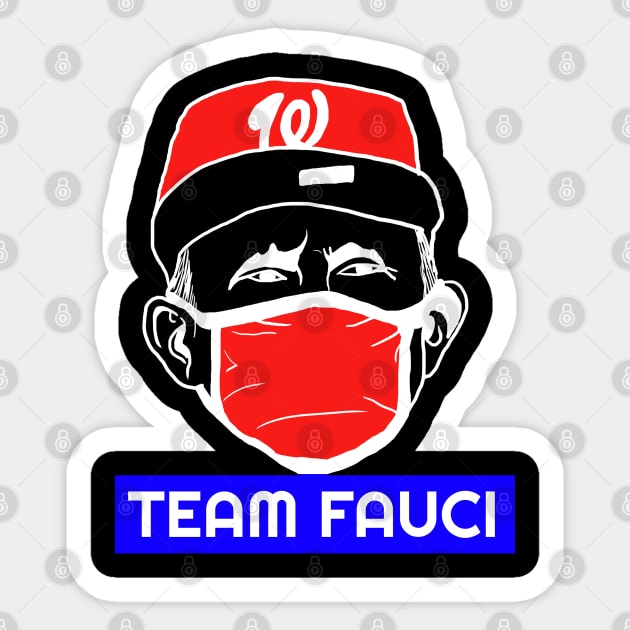 fauci baseball mask Sticker by Excela Studio